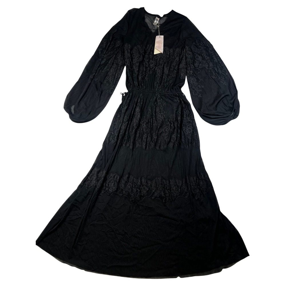 NWT We Are HAH Royal HAHness Black Lace Maxi Dress Womens XS/S‎ MSRP $368 - Picture 2 of 16